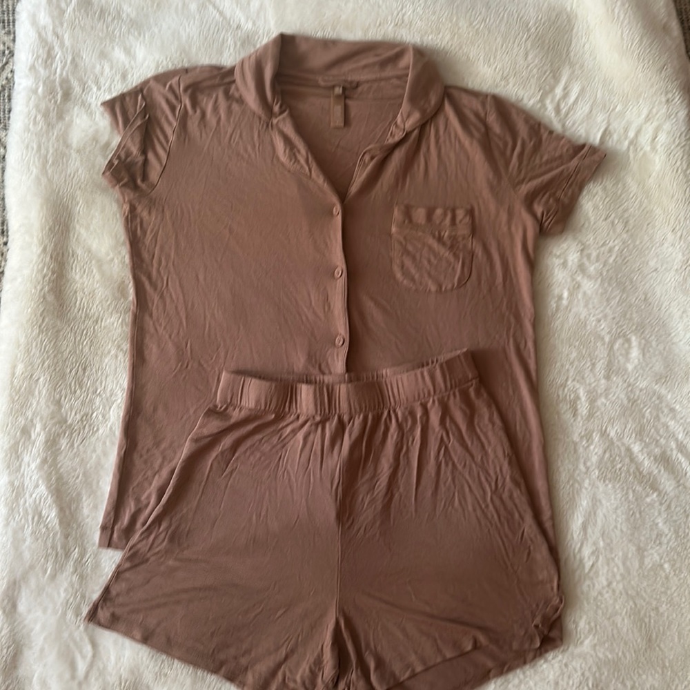 Skims Pajama Set Blush Size Small